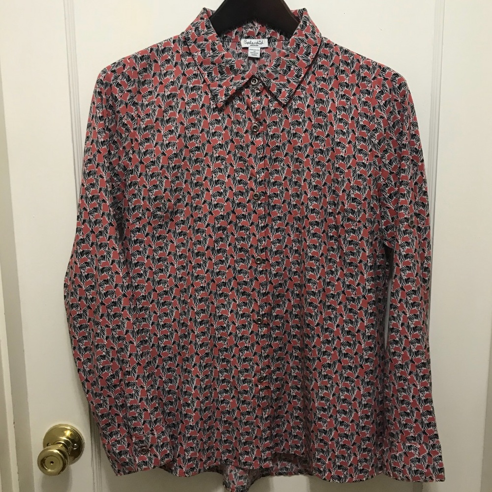 Splendid Zebra Print Buttondown Top